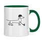 Tasse zweifarbig HOCKEY DACKEL