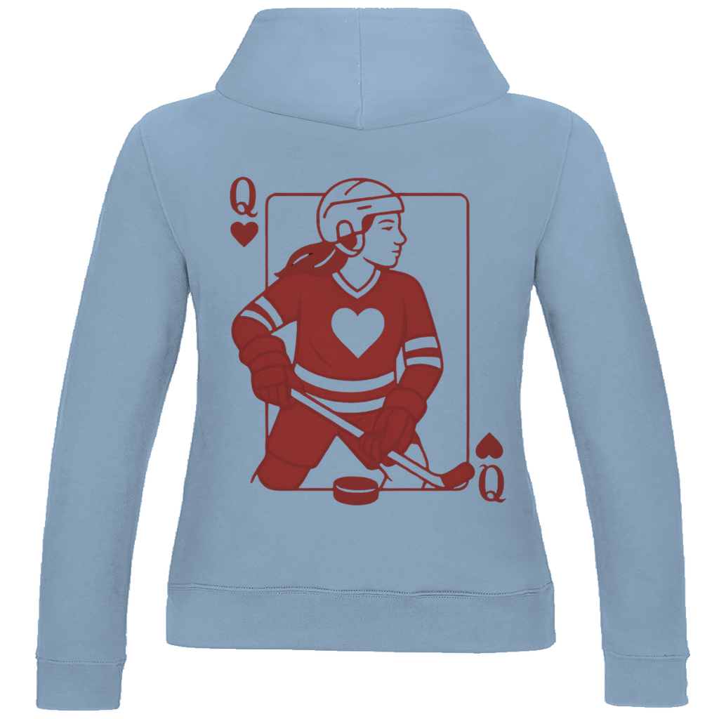 Ladies Hoodie  HOCKEY HERZKÖNIGIN (front&back)