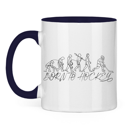 Tasse zweifarbig BORN TO HOCKEY EVULUTION