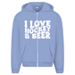 Oversize Zipper I LOVE HOCKEY & BEER