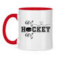 Tasse zweifarbig HOCKEY MOM HEART