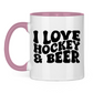 Tasse zweifarbig  I LOVE HOCKEY & BEER