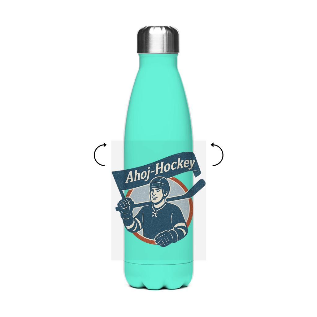 Edelstahl-Thermoflasche AHOJ-HOCKEY VINTAGE