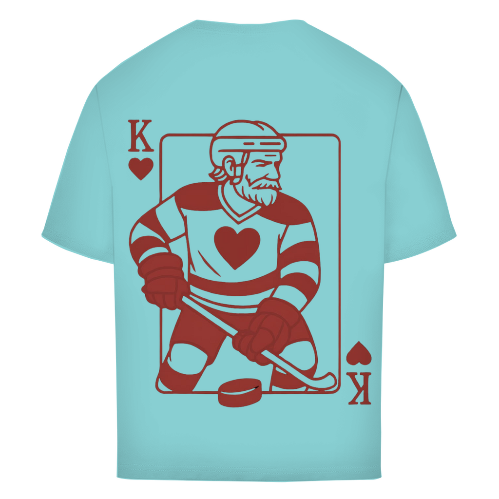 Oversize T-Shirt HOCKEY HERZKÖNIG (front&back)