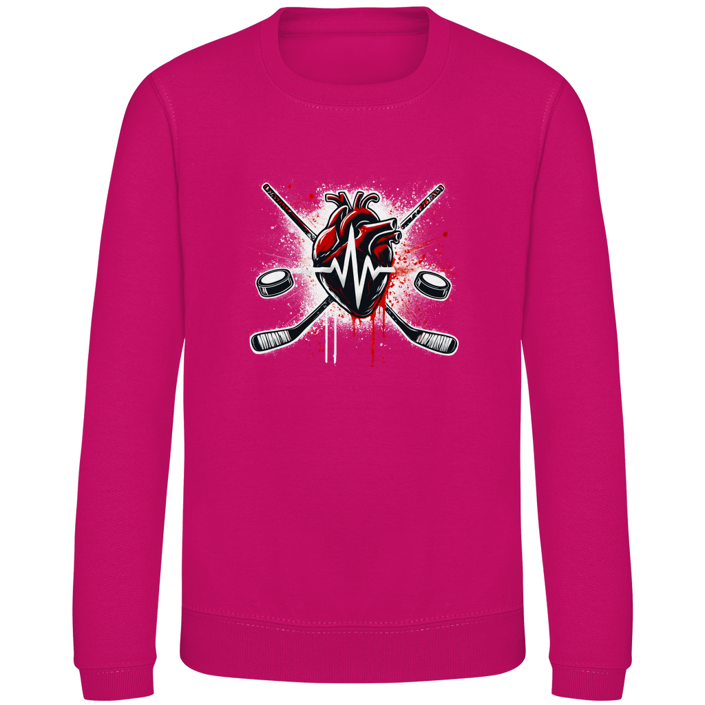 Kids Sweatshirt HOCKEY HEARTBEAT