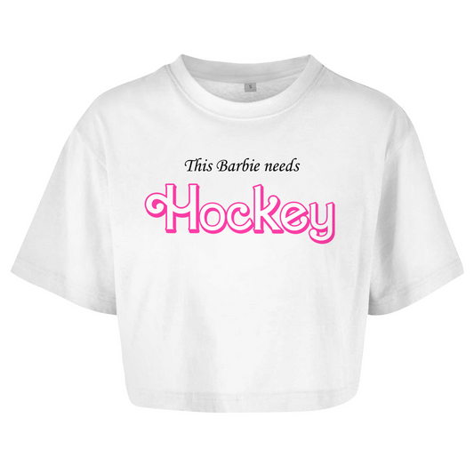 Ladies Crop Top BARBIE NEEDS HOCKEY