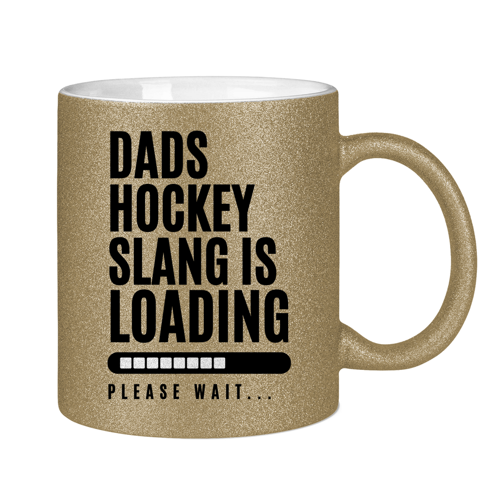 Glitzertasse HOCKEYDADS SLOGAN