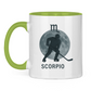 Tasse zweifarbig STERNZEICHEN SCORPIO / SKORPION