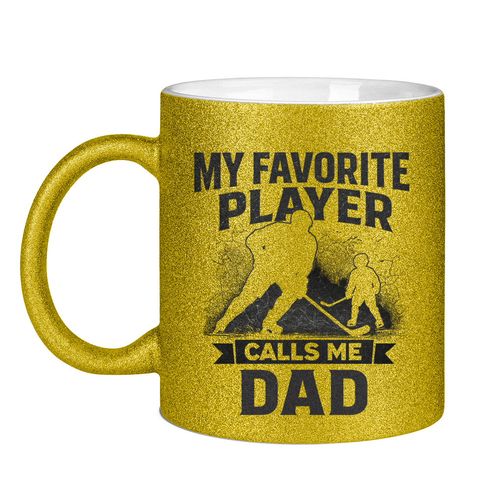 Glitzertasse HOCKEYDAD FAVORITE PLAYER