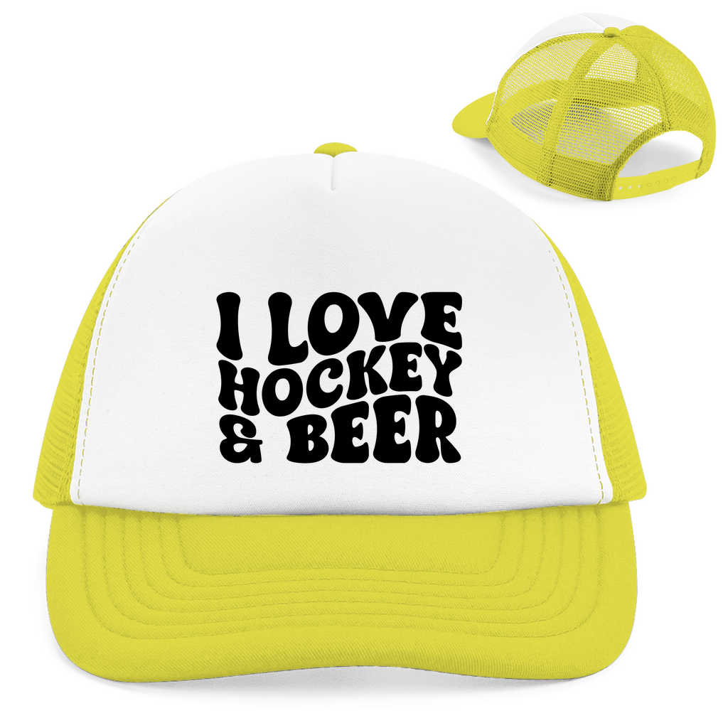 Retro Cap I LOVE HOCKEY & BEER