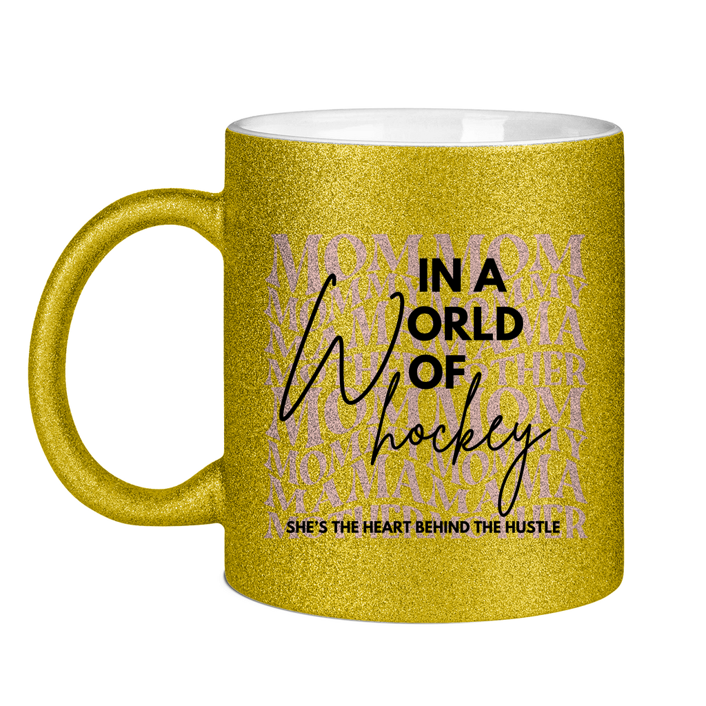 Glitzertasse WORLD OF HOCKEY - MOM