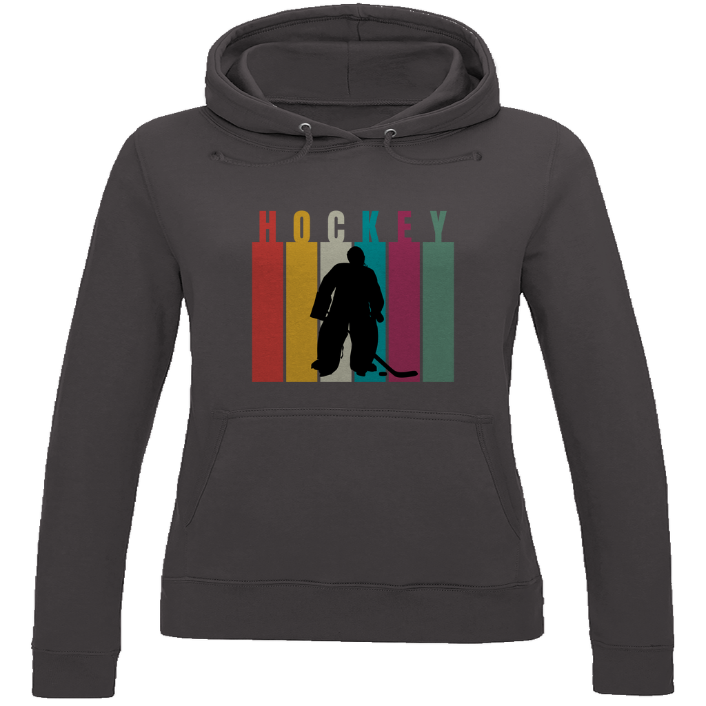 Ladies Hoodie COLOURFUL HOCKEY GOALIE