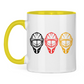 Tasse zweifarbig TEAM GOALIE MASKE SCHWARZ-ROT-GOLD