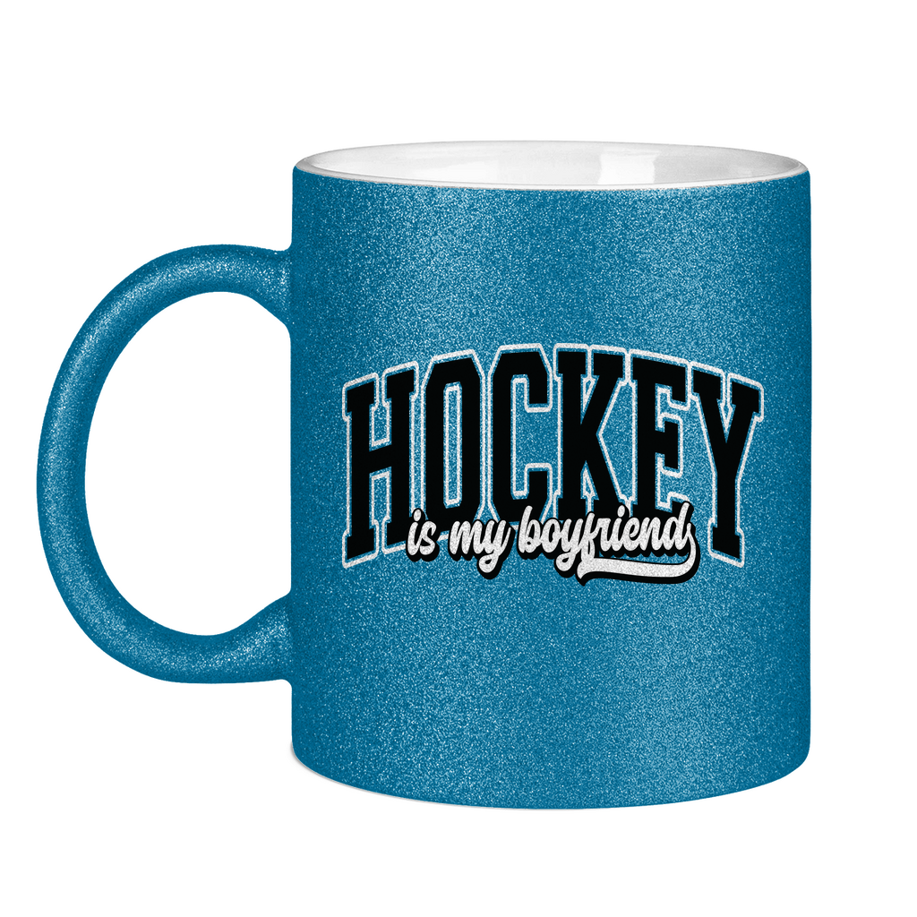 Glitzertasse HOCKEY IS MY BOYFRIEND