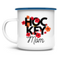 Emaille Tasse HOCKEY MOM FLOWERS