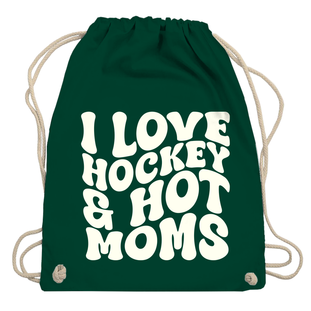 Turnbeutel I LOVE HOCKEY & HOT MOMS