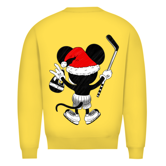 Herren Sweatshirt HOCKEY-SANTA-MOUSE (back)