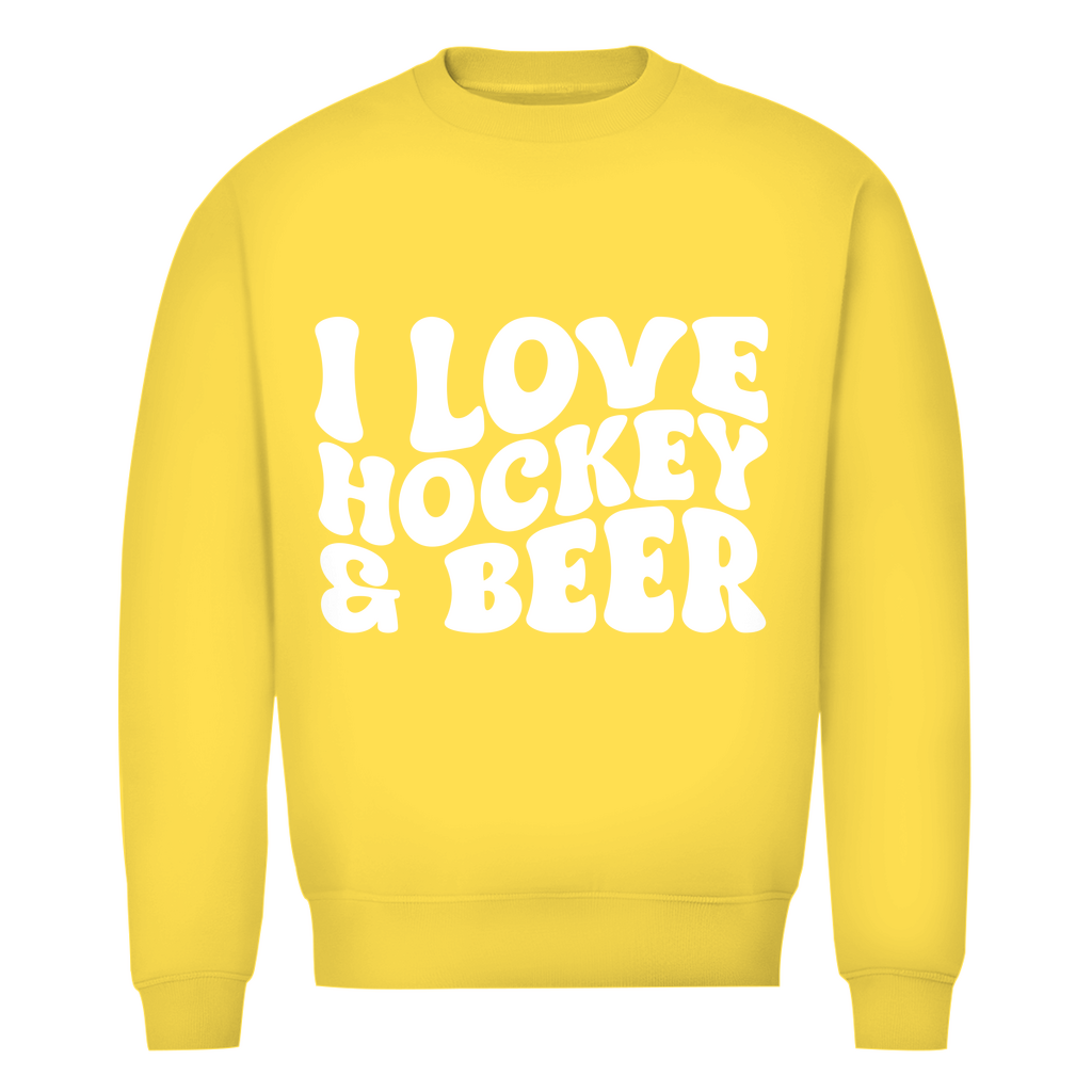 Unisex Sweatshirt  I LOVE HOCKEY & BEER