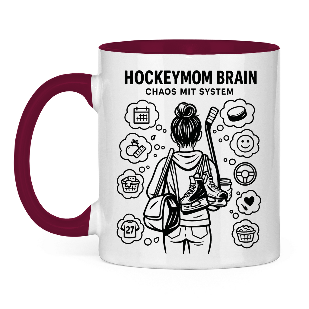 Tasse zweifarbig HOCKEYMOM BRAIN