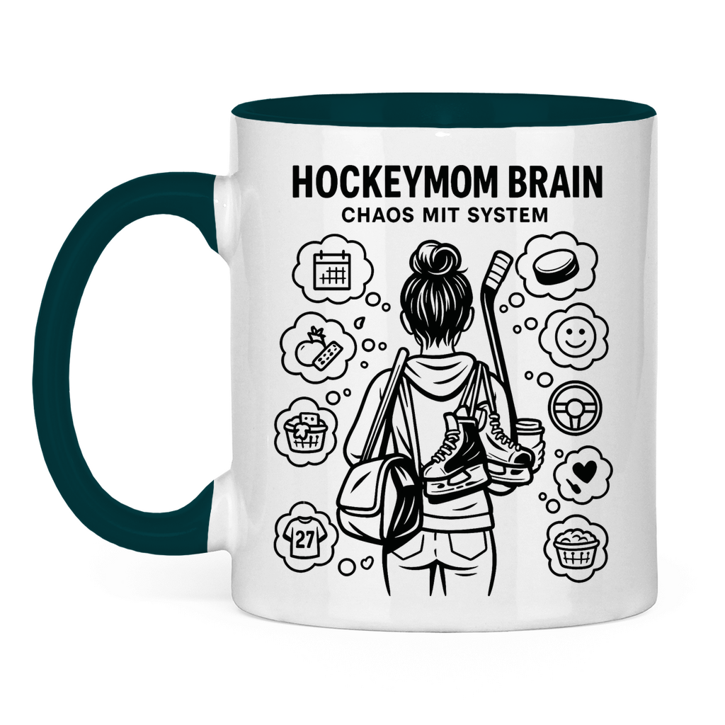 Tasse zweifarbig HOCKEYMOM BRAIN