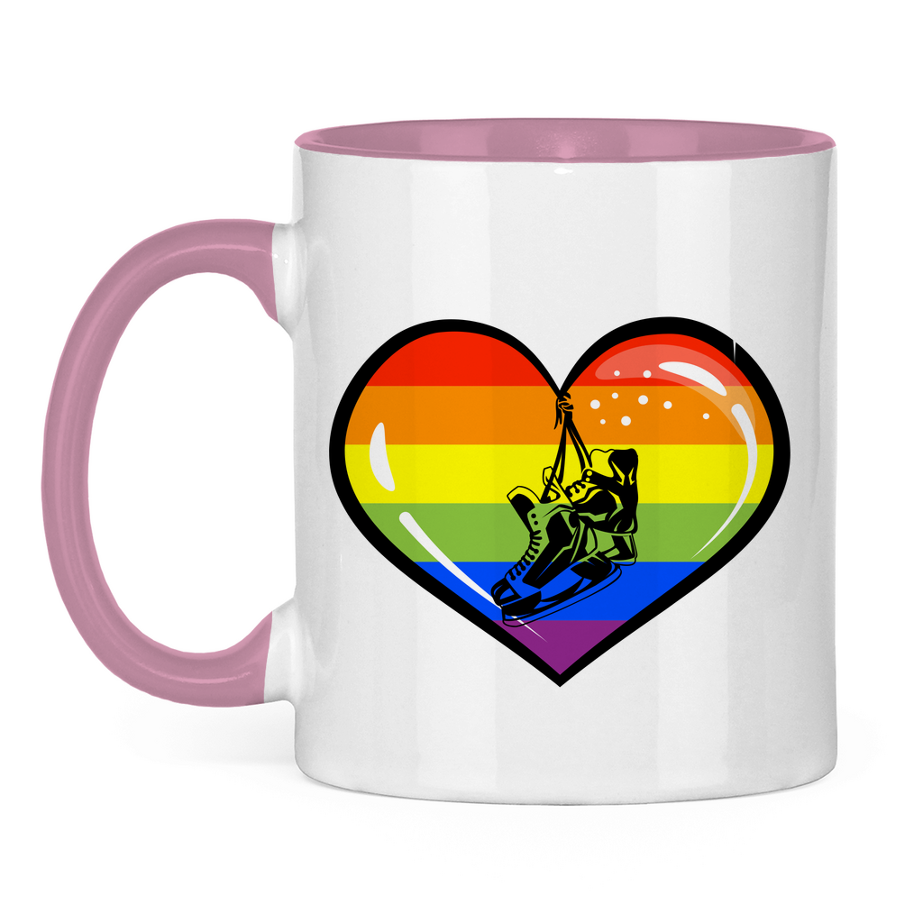 Tasse zweifarbig RAINBOW SKATE HEART