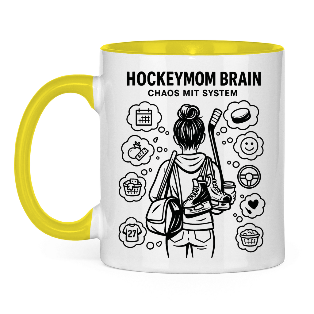 Tasse zweifarbig HOCKEYMOM BRAIN