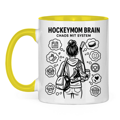 Tasse zweifarbig HOCKEYMOM BRAIN