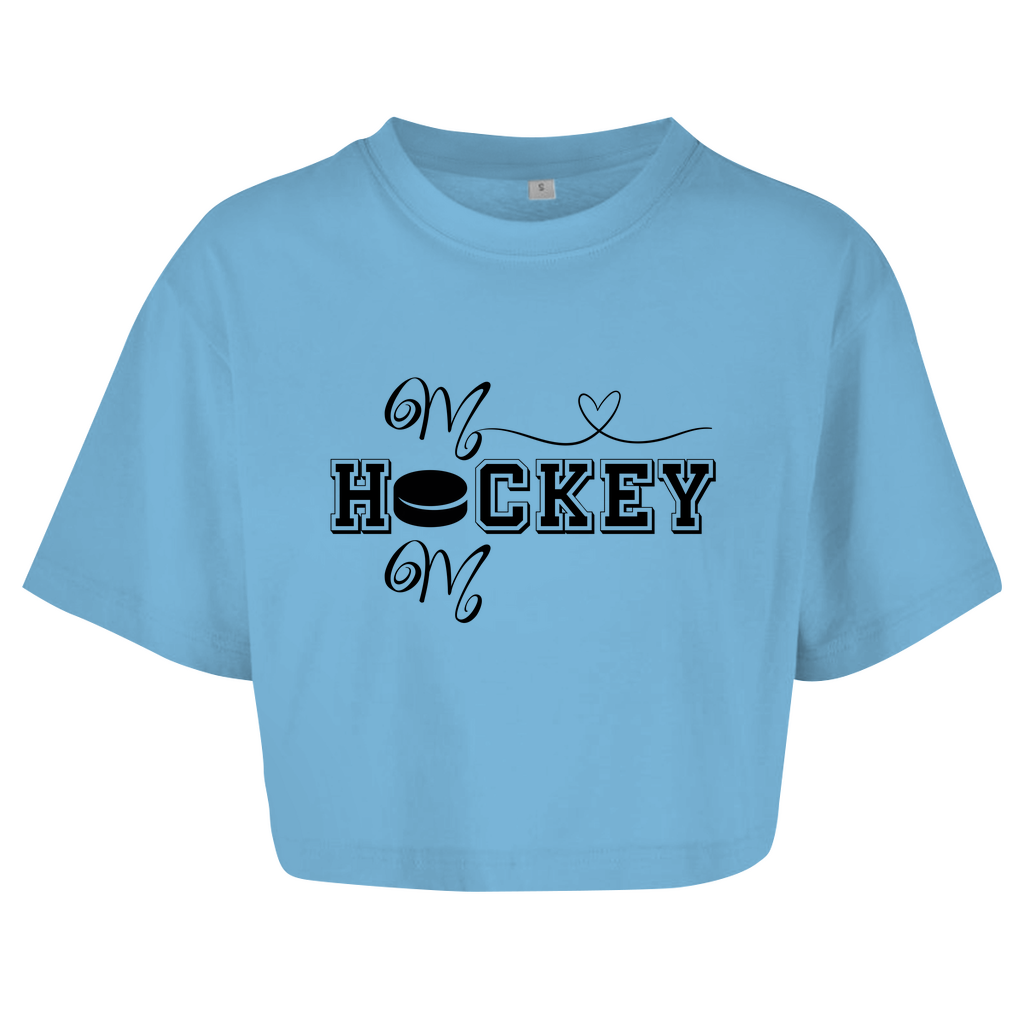 Ladies Crop Top HOCKEY MOM HEART